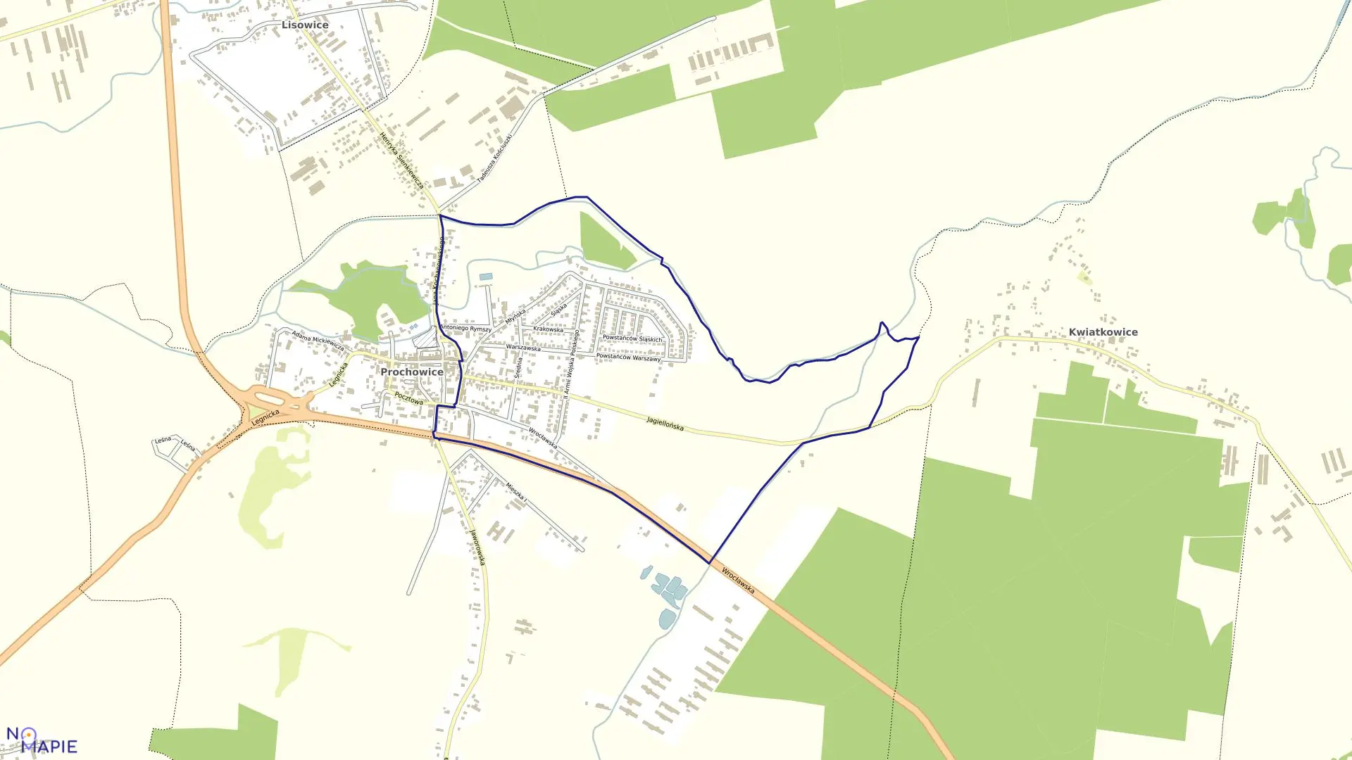 Mapa obrębu OBRĘB 3 w gminie Prochowice