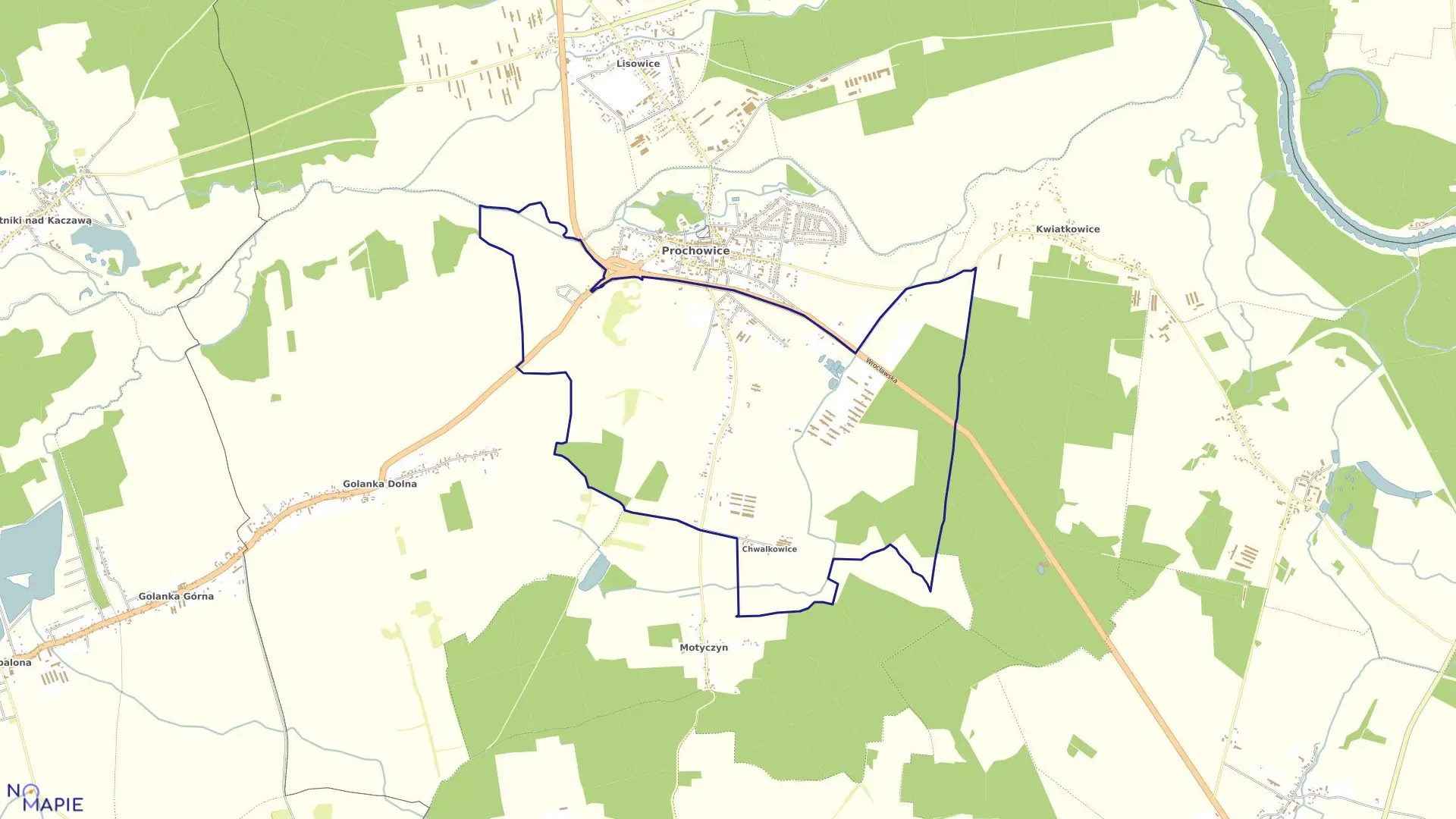Mapa obrębu OBRĘB 4 w gminie Prochowice